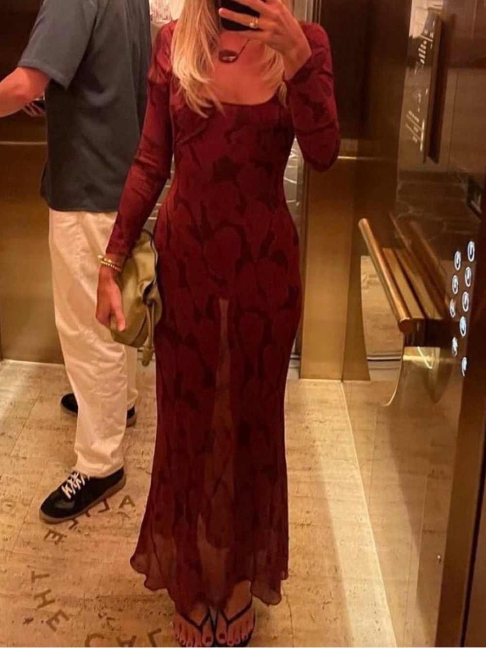 Réalisation The Inka Maxi Dress in Red & Black NWT